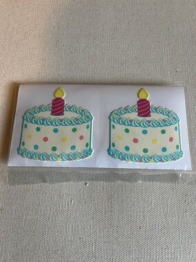 Birthday Cake Pasties White Cake with Blue Icing